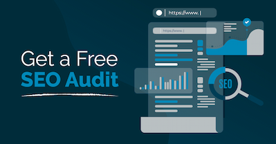 Ad banner showing graphic with the words Get a Free SEO Audit